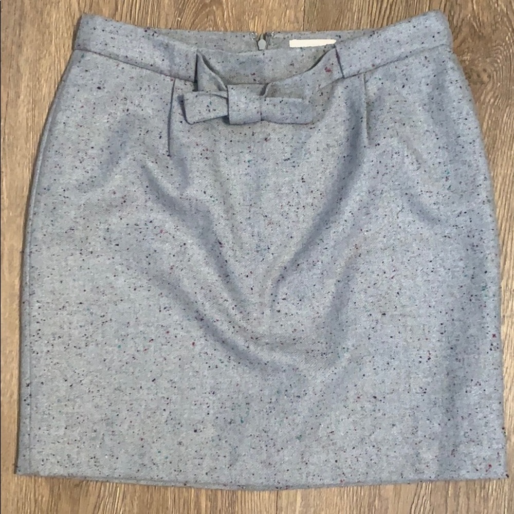 Grey speckled a line skirt